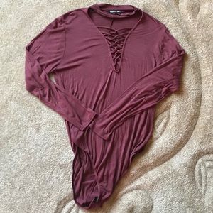 Charlotte Russe Choker Neck Bodysuit